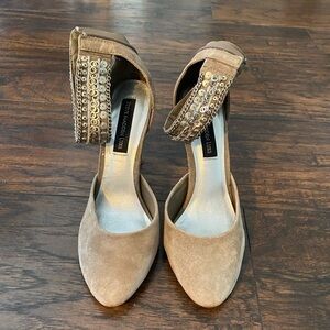 Steve Madden, Steve Madden Luxe Fiona, Tan Suede Heels, Size 8.5